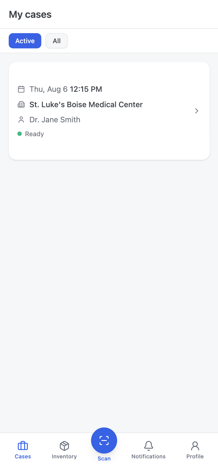 Rep case list on mobile