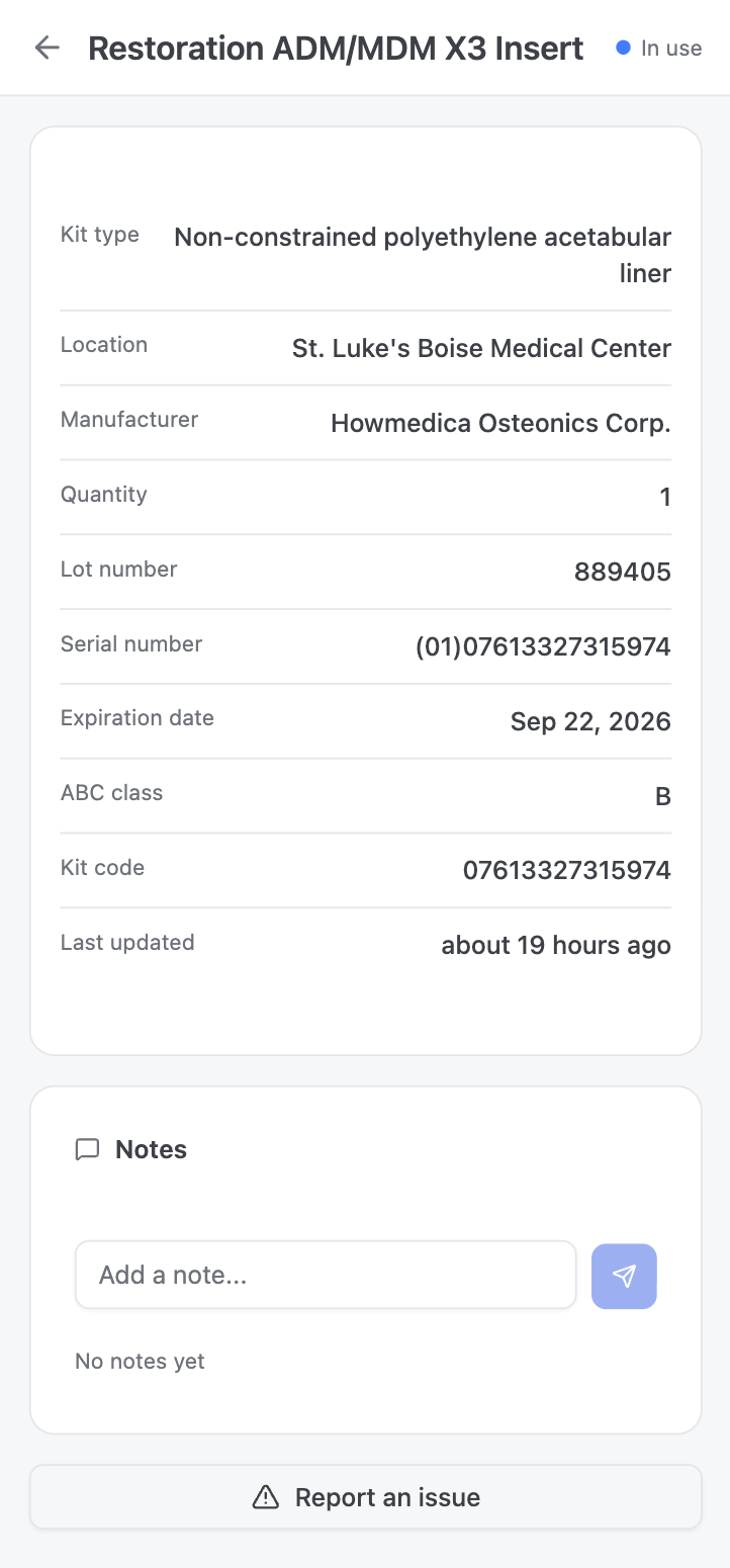 Rep app kit detail